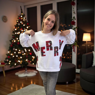 Plaid Merry Sweatshirt