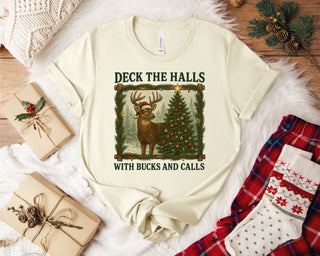 Deck The Halls with Bucks and Calls Tshirt