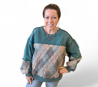 Jade Longsleeve Quilted Print