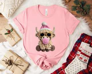 Faux Yarn Pink Highland Tshirt