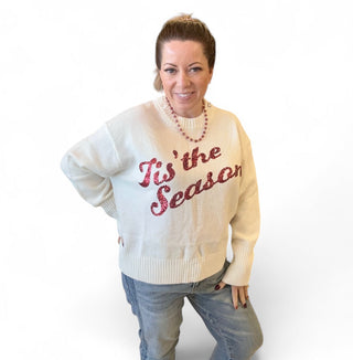 Tis The Season Sequin Christmas Holiday Sweater