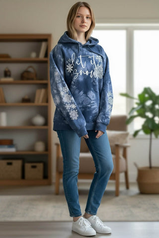 CUSTOM Navy Tie Dye Hoodie
