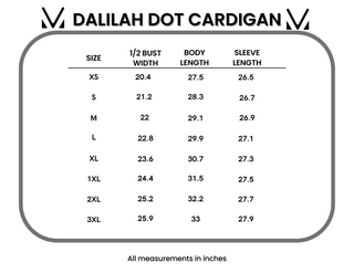 IN STOCK Dalilah Dot Cardigan - Forest Green