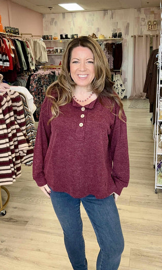 Henley Knit Top