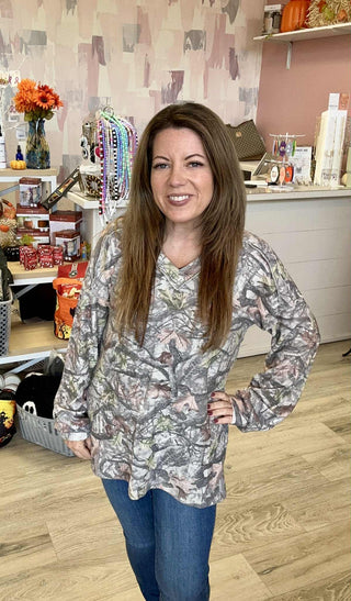 Camo Long Sleeve Top