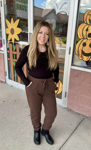 Espresso Tapered Lounge Pants