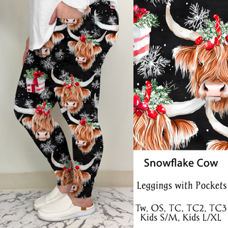Snowflake Cow Leggings/Joggers | Run ends 10/20 | ETA 42 Days