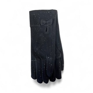 Chic Bow Touchscreen Gloves in Black