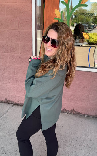Scuba Side Slit Pullover