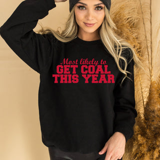Most Likely To Get Coal This Year Crew Sweatshirt