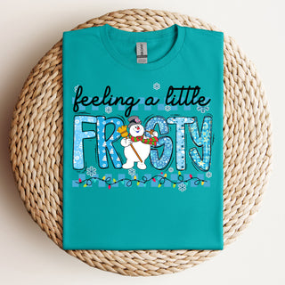 Feelin A Little Frosty Black Writing Tshirt