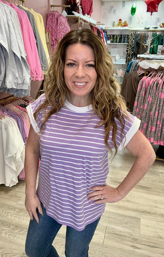 Stripe Ya Later Top
