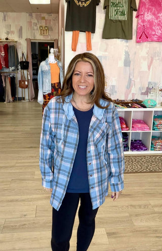 Sweetly Layered Plaid Shacket