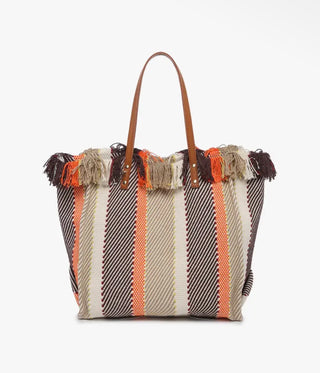 Madison Handwoven Striped Tote