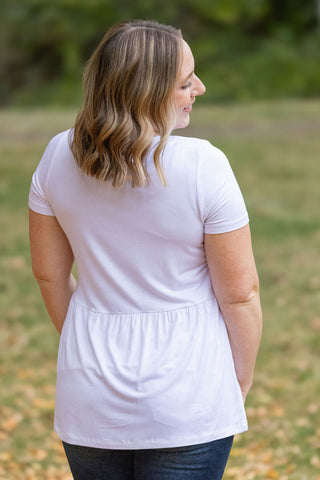 IN STOCK Sarah Ruffle Short Sleeve - White