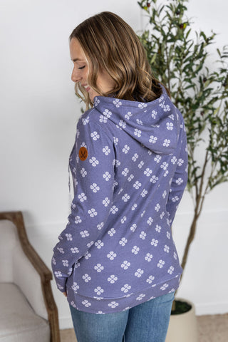 IN STOCK Hailey Pullover Hoodie - Slate Purple Floral FINAL SALE