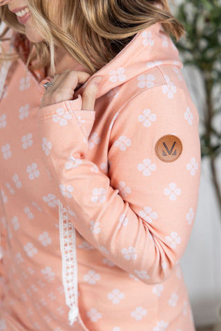 IN STOCK Hailey Pullover Hoodie - Coral Floral FINAL SALE