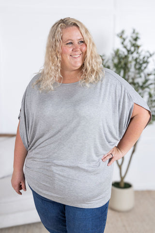 IN STOCK Darcy Dolman Top - Light Grey FINAL SALE