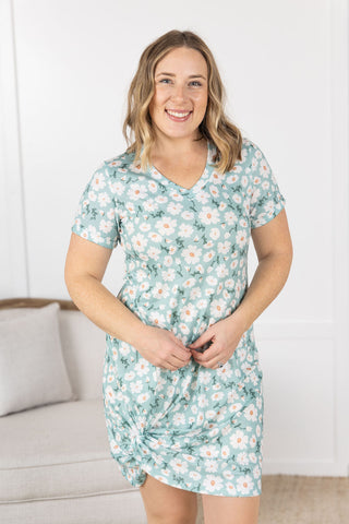 IN STOCK Knot Dress - Green Floral FINAL SALE