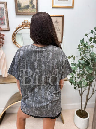 BIRDIE Oversized Tee in Blackout Dark Camo