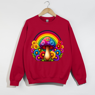 Rainbow Mushroom Crewneck