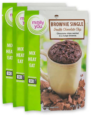 Double Chocolate Chip Brownie Microwave Single