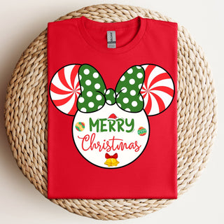 Merry Christmas Swirl Mouse Tshirt