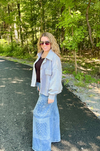 Acid Wash Fleece Shacket