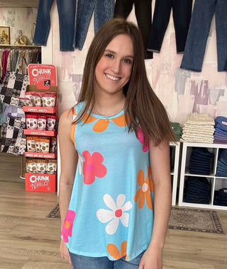 Blossom Pop Sleeveless Top