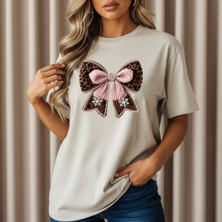 Sparkling Leopard Bow Tshirt