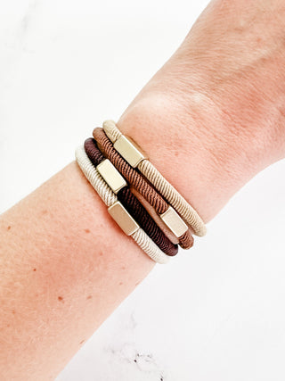 IN STOCK Hair Tie Bracelet Sets - Neutral Gold Accents | Hair Accessories FINAL SALE
