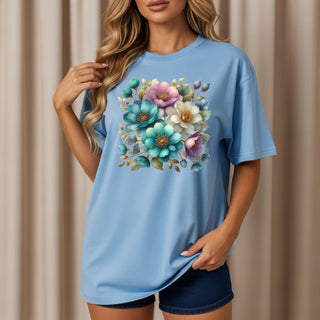 Gold Tinted Floral Tshirt
