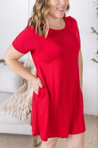 IN STOCK Roxy Swing Tunic Dress - Red FINAL SALE
