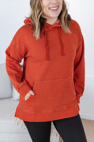 IN STOCK Vintage Wash Hoodie - Rust FINAL SALE