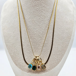 Interchangeable Glass Charm Party - Necklace & Earrings