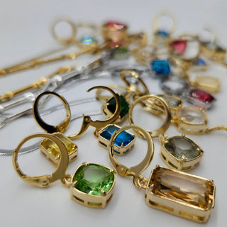 Interchangeable Glass Charm Party - Necklace & Earrings