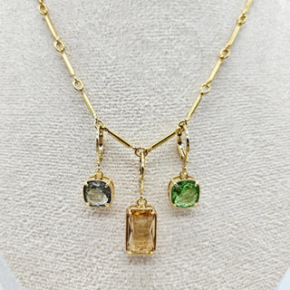 Interchangeable Glass Charm Party - Necklace & Earrings