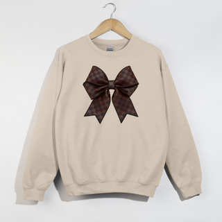 Leather Bow Crewneck