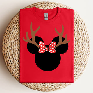 Girl Reindeer Mouse Tshirt