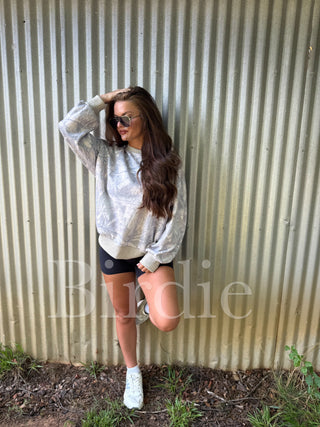 BIRDIE PREORDER Soft Spun Crewneck in Light Timber Haze Camo