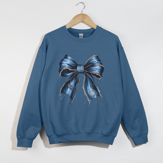 Denim Bow Crewneck