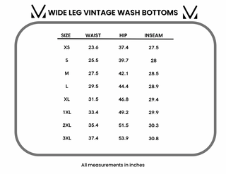 IN STOCK Wide Leg Vintage Wash Bottoms - Olive