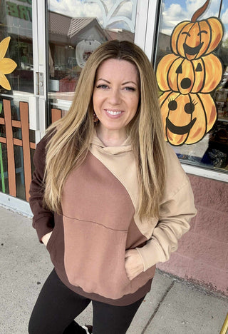 Brown Stripe Hoodie