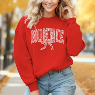 Nonnie Lace Bow Crew Sweatshirt