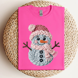 Faux Yarn Snowman Tshirt
