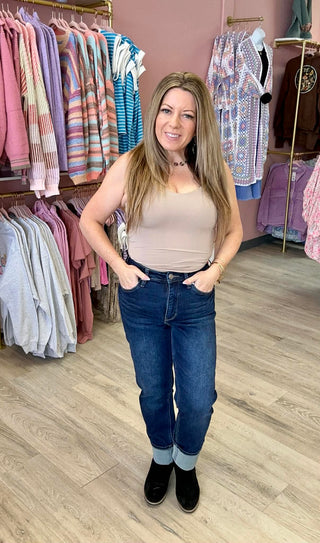 Dylan Cuffed Straight Leg Jeans