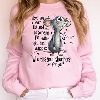 Who Ties Your Shoelaces Crew Sweatshirt