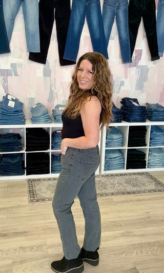 High Waisted Rebel Straight Leg Pants