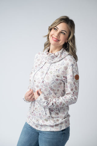 IN STOCK Soft Funnel Neck - Blush Floral FINAL SALE