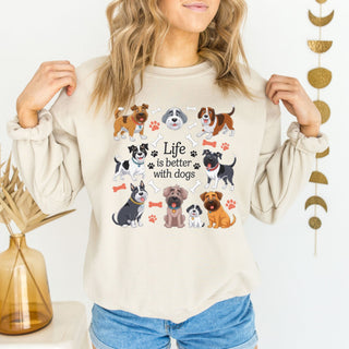 Life’s Better with Dogs Crew Sweatshirt